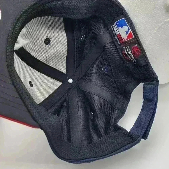 Team MLB Atlanta Braves™ Navy/Red HOME Cap Youth Size Adjustable - Picture 6 of 10